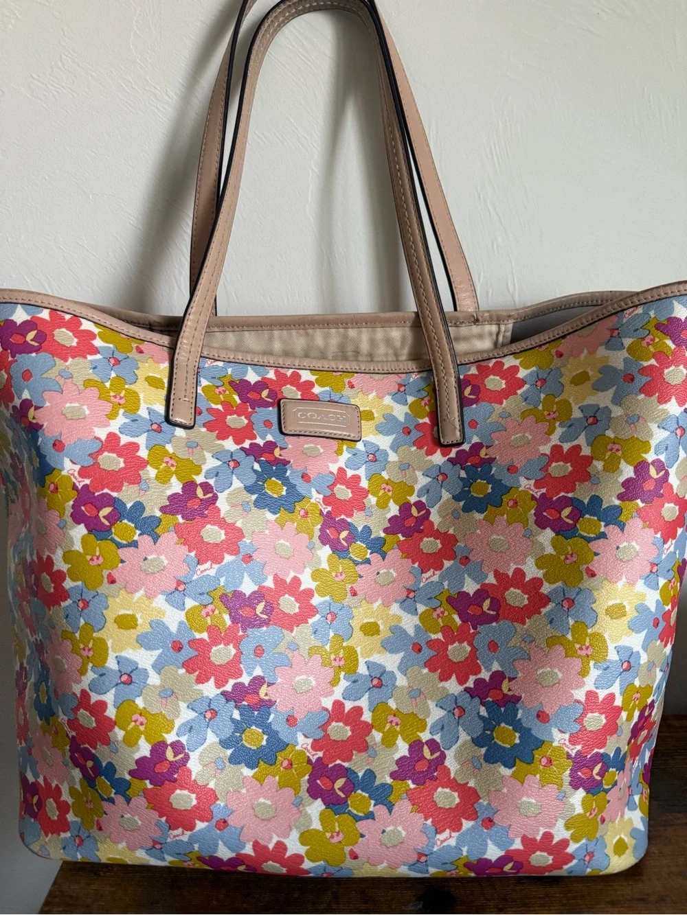 Floral Coach Tote